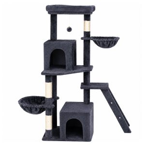 Cat Kitten Toy 138cm Scratching Tree Grey
