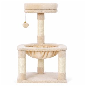 Cat Kitten Toy 69cm Scratching Tree Beige