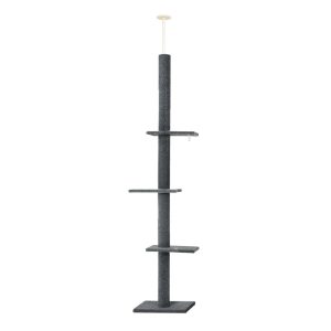 Cat Kitten Toy 290cm Floor to Ceiling Scratching Tree Grey