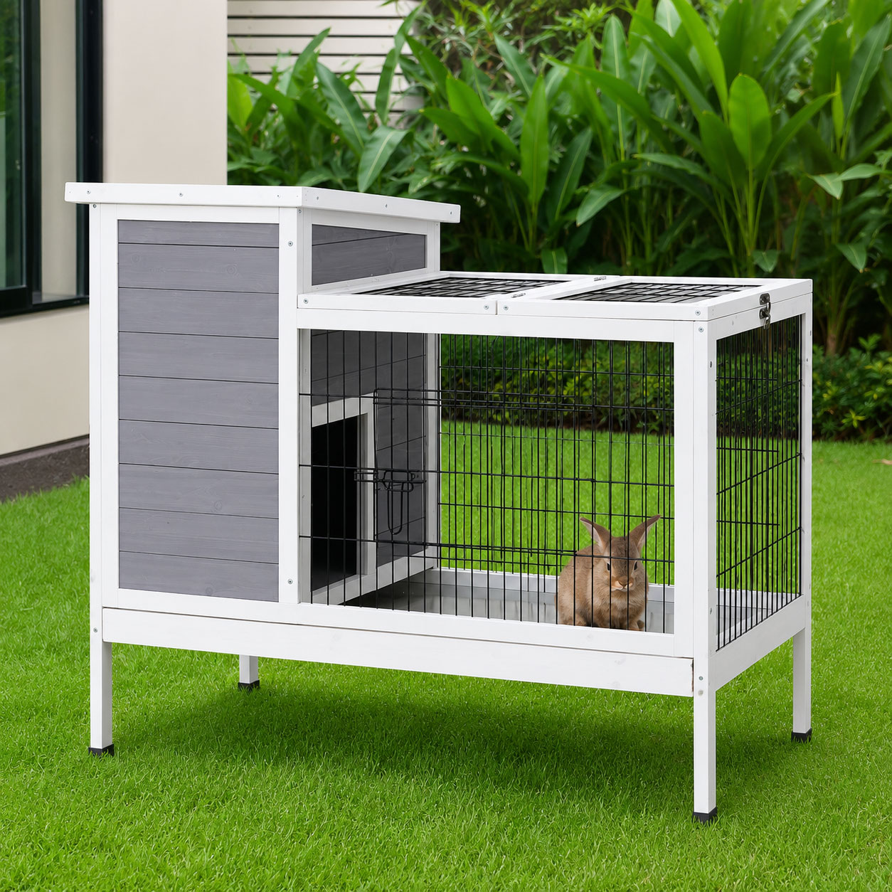 Rabbit Bunny Tortoise Hutch House 97cm - Image 2